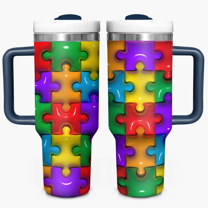 Puffy Puzzle - Tumbler with Handle - NCU0TL010