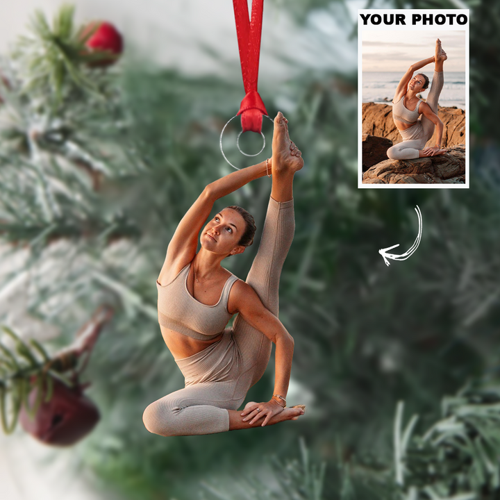 Yogi - Personalized Photo Mica Ornament - Customized Your Photo Ornament - Christmas Gift For Yogi, Yoga Lovers