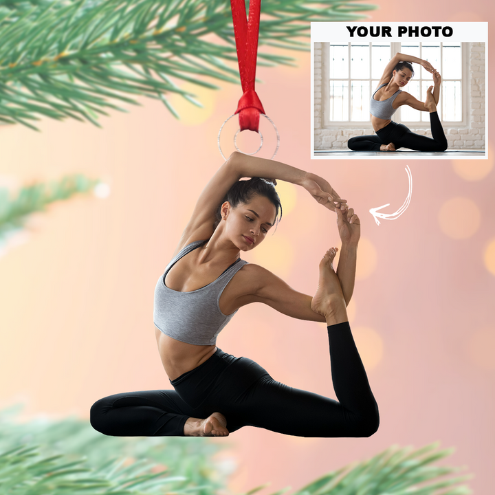 Yogi - Personalized Photo Mica Ornament - Customized Your Photo Ornament - Christmas Gift For Yogi, Yoga Lovers