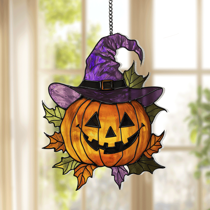 Halloween Jack-O'-Lanten - Window Hanging Suncatcher NCU0PD034
