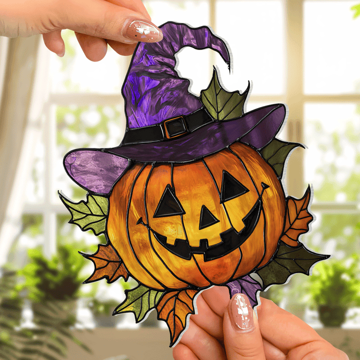Halloween Jack-O'-Lanten - Window Hanging Suncatcher NCU0PD034