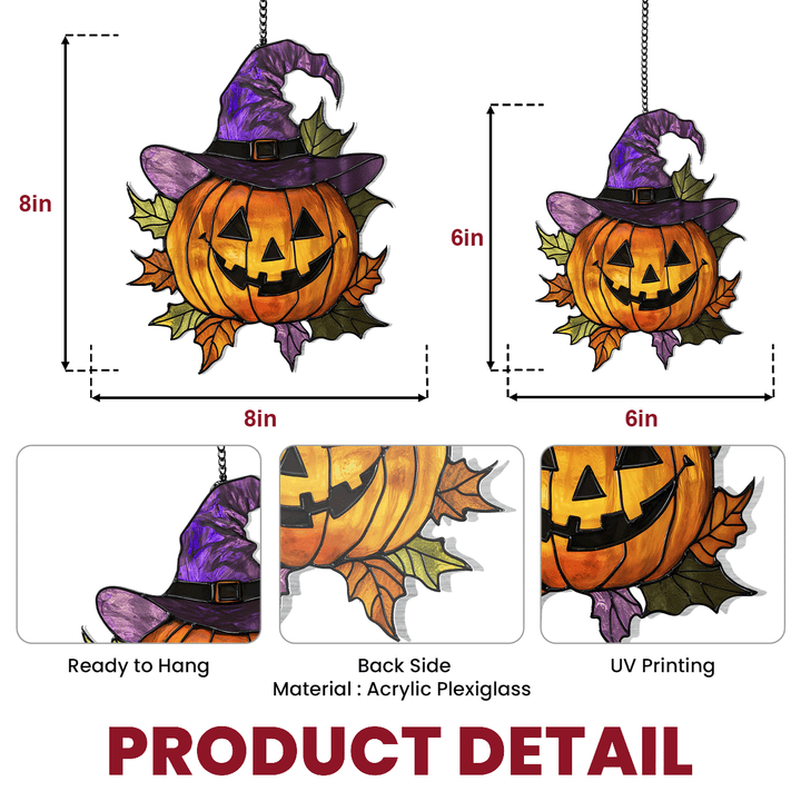 Halloween Jack-O'-Lanten - Window Hanging Suncatcher NCU0PD034