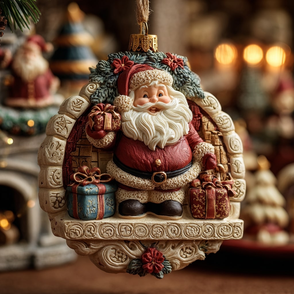 Cozy Santa Wish Mica Ornament NCU0NL107
