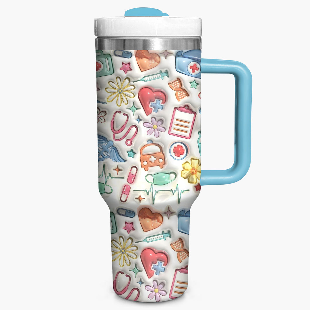 Nurse Scrubs Life - Tumbler With Handle - Gift For Nurses NCU0TL012