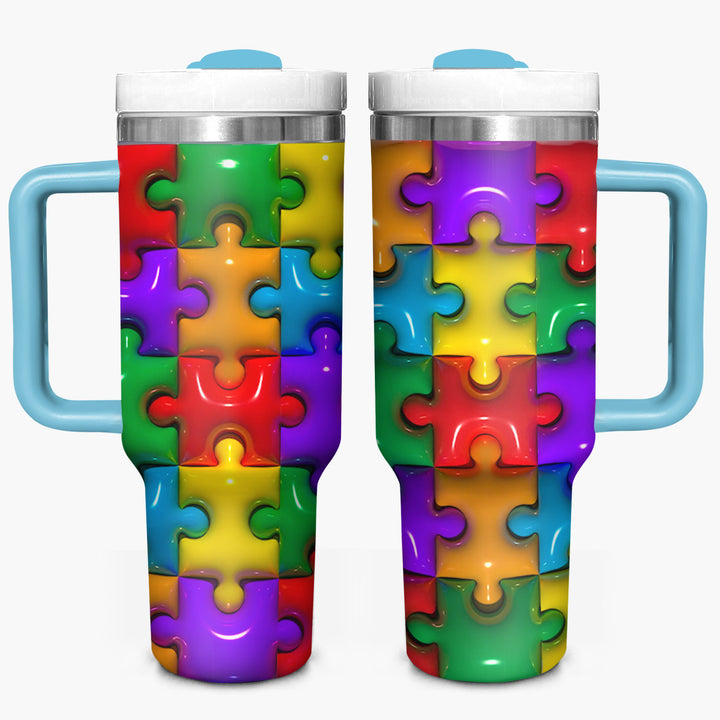 Puffy Puzzle - Tumbler with Handle - NCU0TL010