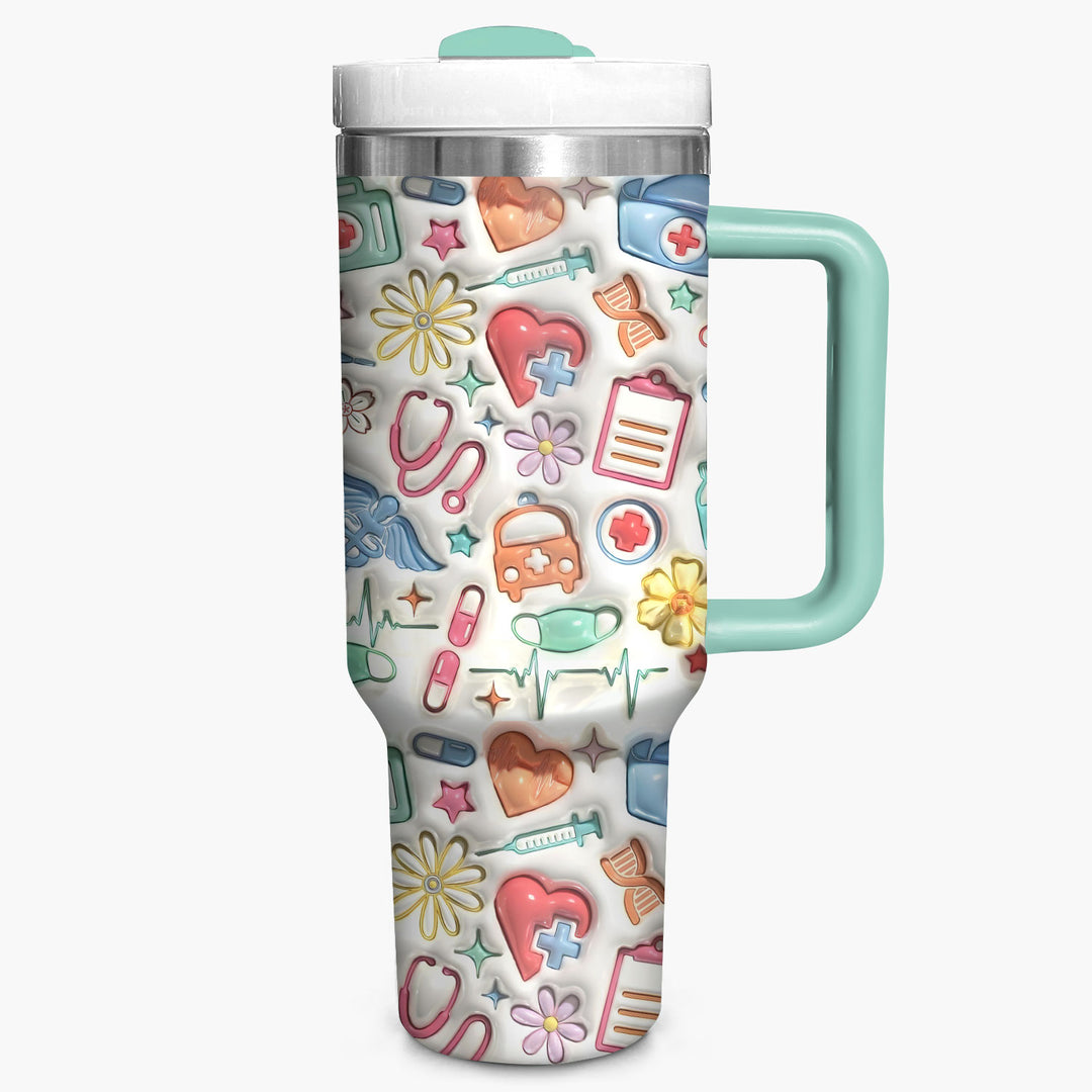 Nurse Scrubs Life - Tumbler With Handle - Gift For Nurses NCU0TL012