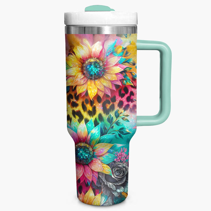Glitter Sunflowers - Tumbler With Handle - NCU0TL015