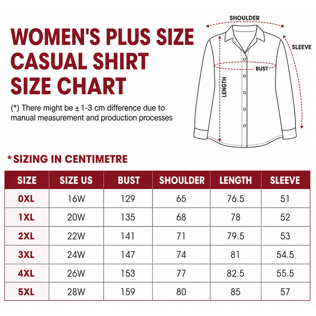 Jungle Frolic Women's Plus Size Casual Shirt Long Sleeve NCU0PT178