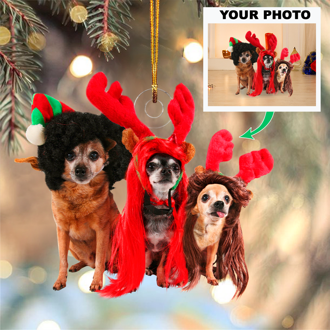 Personalized Photo Mica Ornament - Gift For Dog Lover -  Customized Your Photo Ornament V22 ARND005