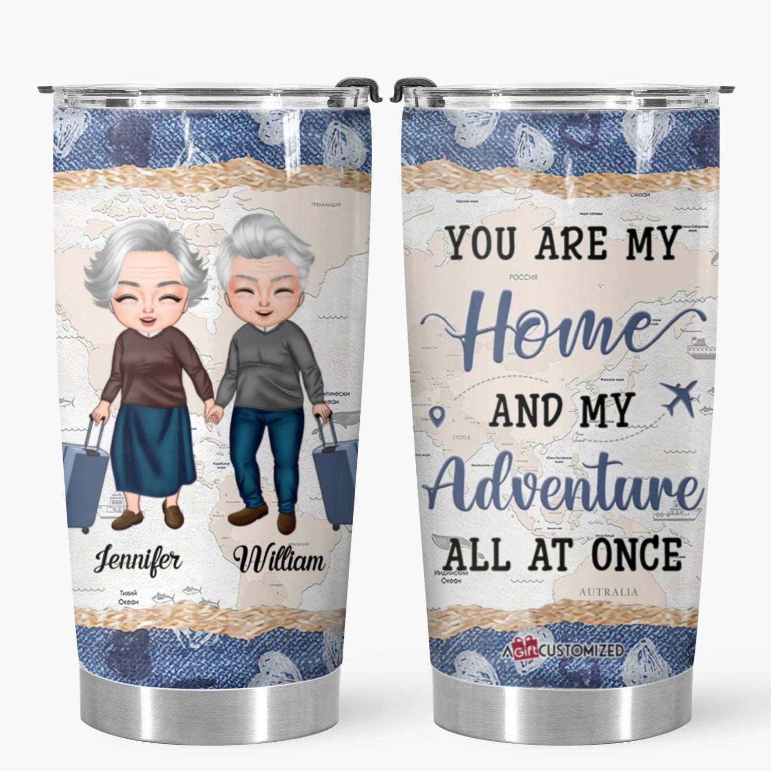 Personalized Tumbler - Gift For Couple - You Are My Home