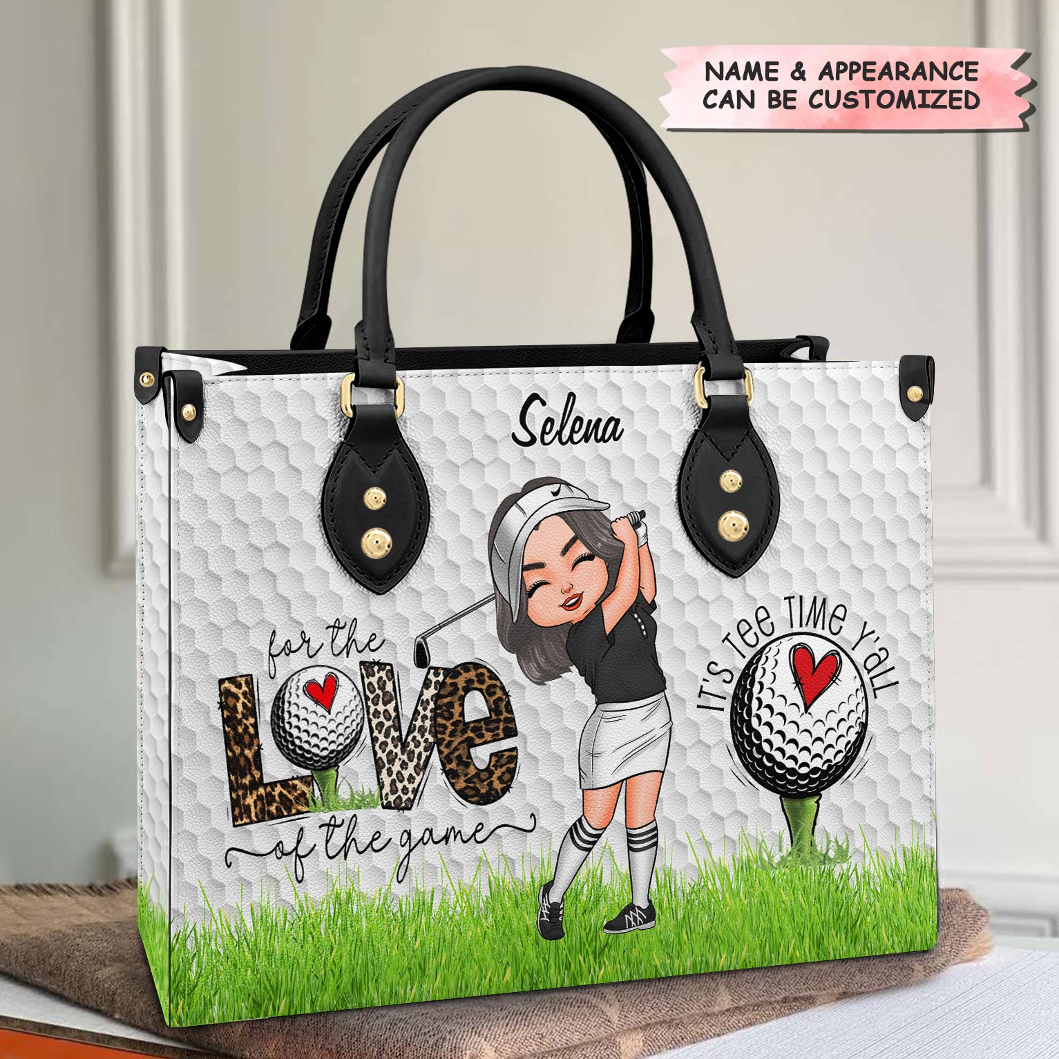 Personalized Leather Bag - Gift For Golf Lover - For The Love Of The Game