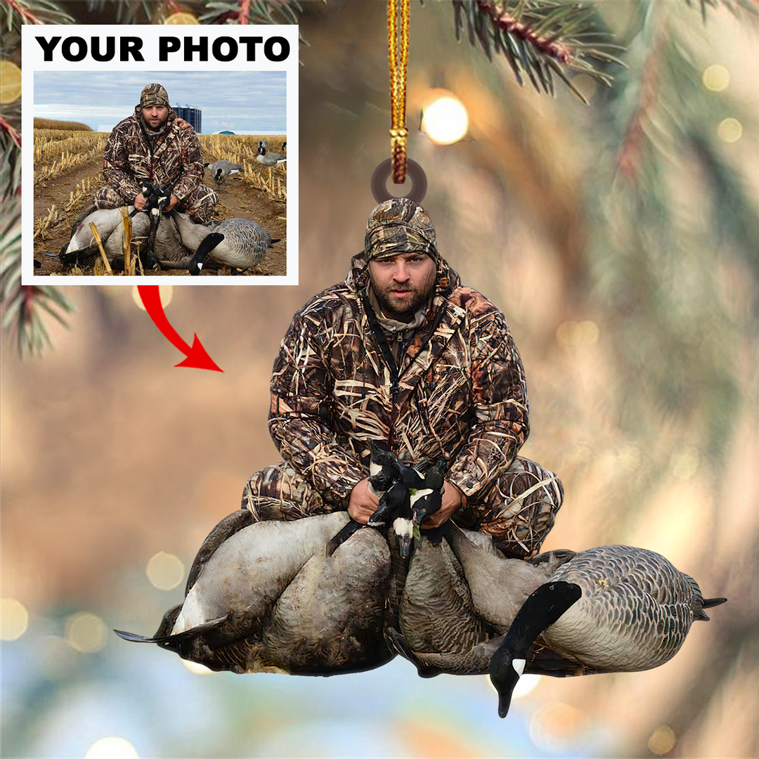 Wild Hunting - Personalized Photo Mica Ornament - Christmas Gifts For Hunting Lover