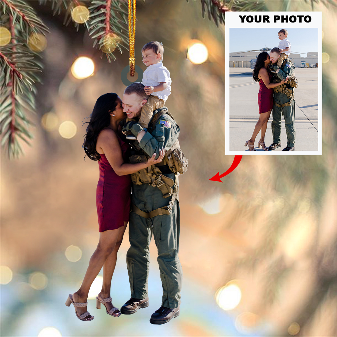 Personalized Photo Mica Ornament - Customized Your Photo Ornament V7 ARND0014
