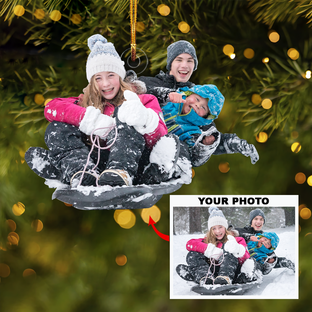 Personalized Photo Mica Ornament - Customized Your Photo Ornament V9 ARND0014