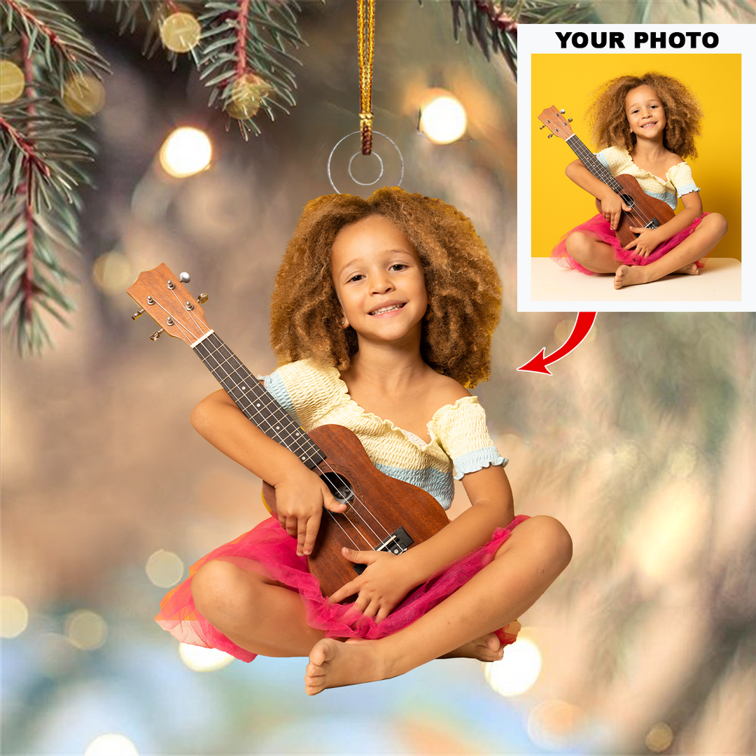 Personalized Photo Mica Ornament - Gift For Music Lover -  Customized Your Photo Ornament V29 ARND005