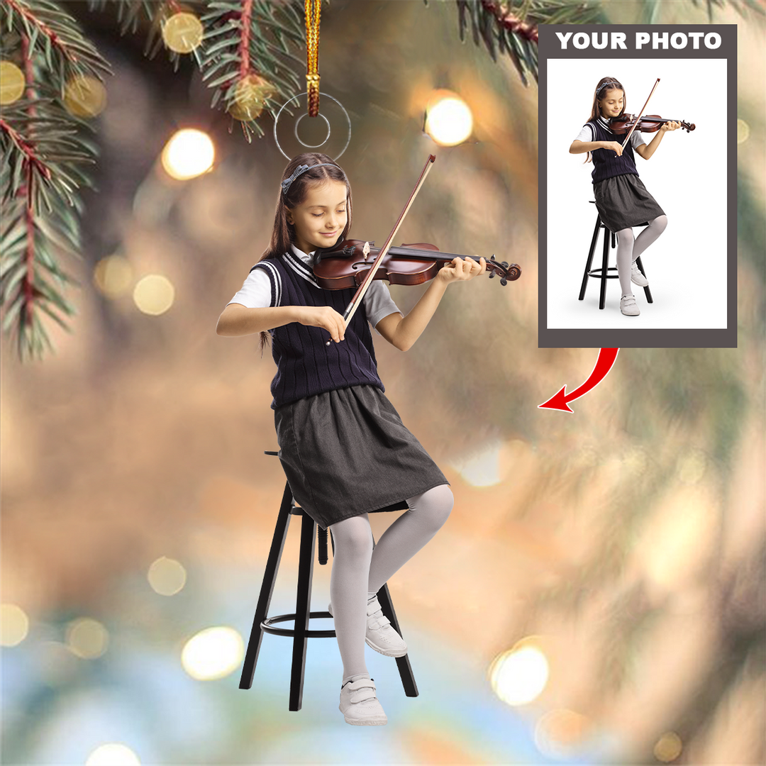 Personalized Photo Mica Ornament - Gift For Music Lover -  Customized Your Photo Ornament V29 ARND005