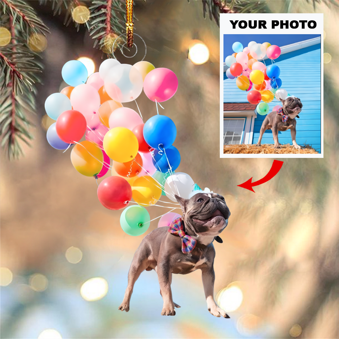 Personalized Photo Mica Ornament - Gift For Dog Lover - Customized Your Dog Christmas Photo ARND037