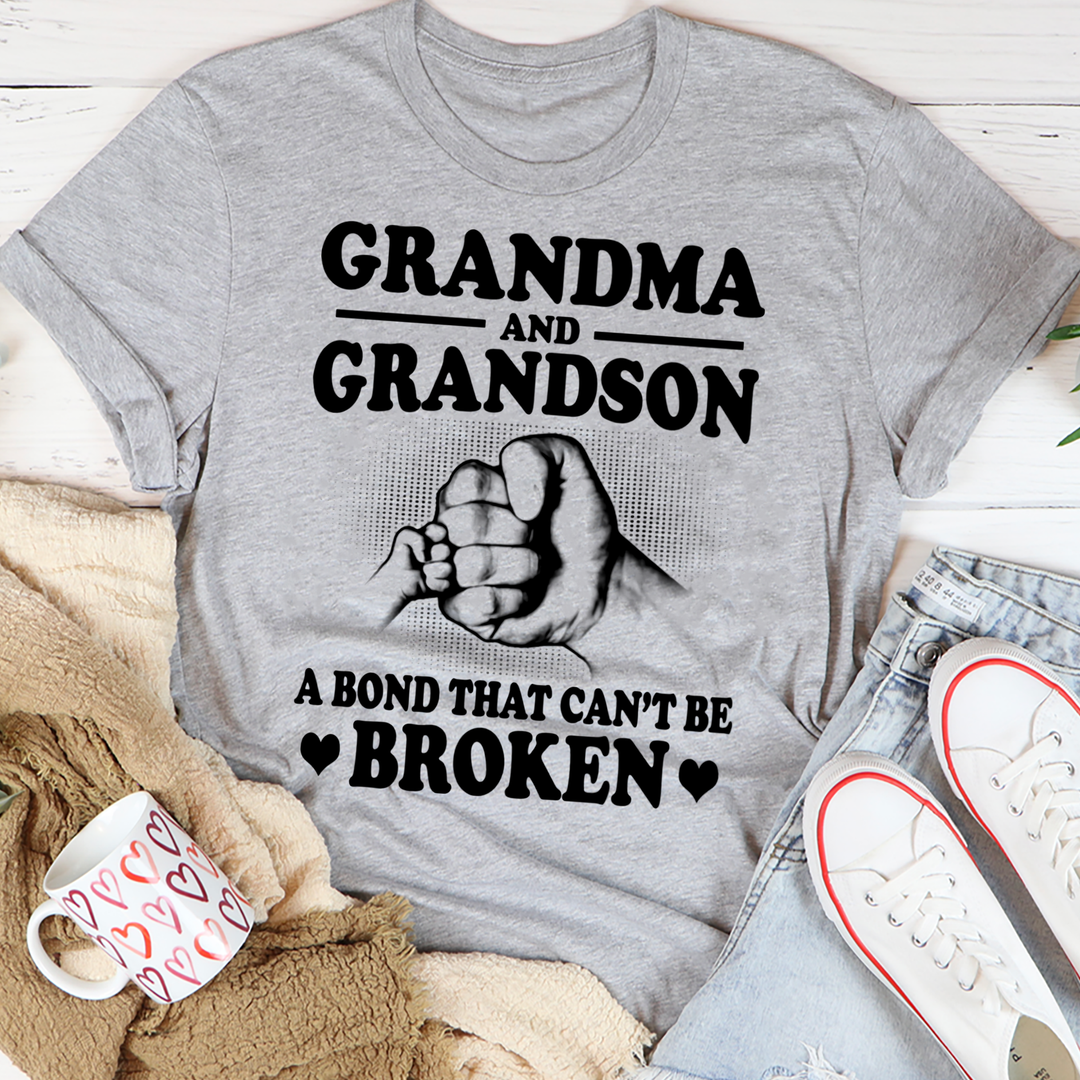 Grandma And Grandson A Bond That Can't Be Broken - T-shirt - Mother's Day Gift For Grandma