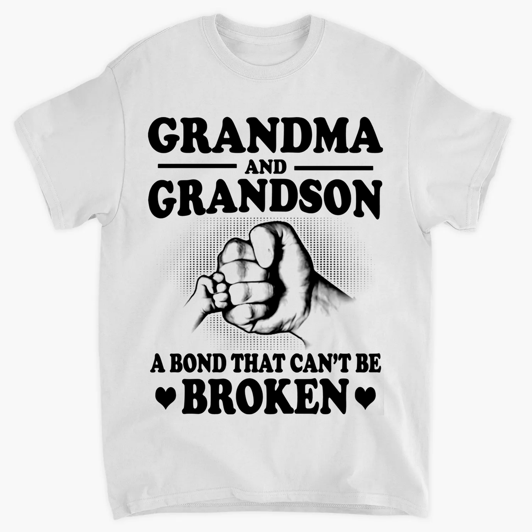 Grandma And Grandson A Bond That Can't Be Broken - T-shirt - Mother's Day Gift For Grandma