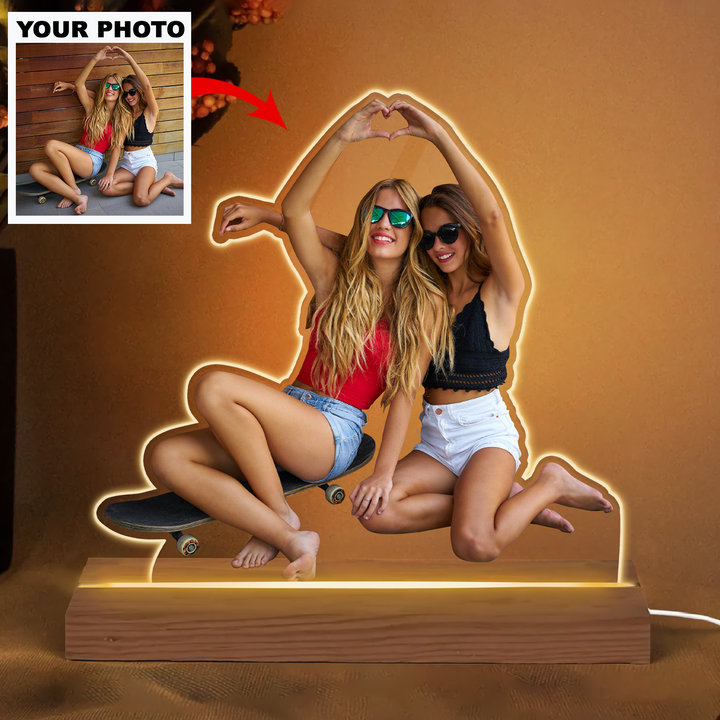 Personalized 3D LED Light Wooden Base - Gift For Friends And Family ARND0014 UPL0PD004
