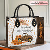 Personalized Leather Bag - Gift For Grandma - Grandma&#39;s Little Pumpkins