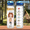 Personalized Water Tracker Bottle - Gift For Lunch Lady - Being A Lunch Lady