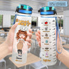 Personalized Water Tracker Bottle - Gift For Lunch Lady - Being A Lunch Lady