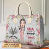 Personalized Leather Bag - Nurse&#39;s Day, Birthday Gift For Nurse - A Work Of Heart ARND018