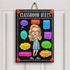 Personalized Door Sign - Gift For Teacher - Classroom Rules
