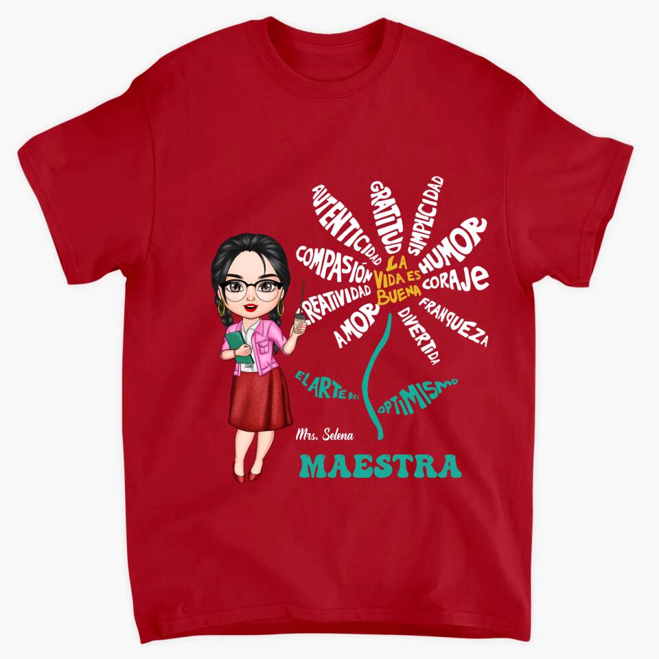 Personalized T-shirt - Gift For Teacher - La Vida Es Buena