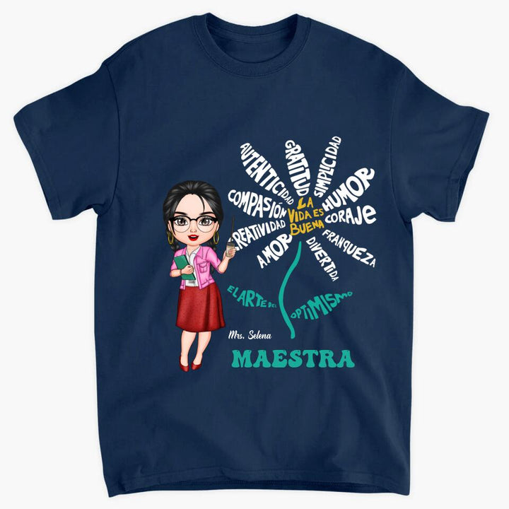 Personalized T-shirt - Gift For Teacher - La Vida Es Buena