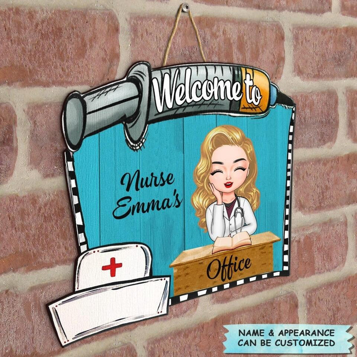 Personalized Door Sign - Gift For Nurse - Welcome To My Office