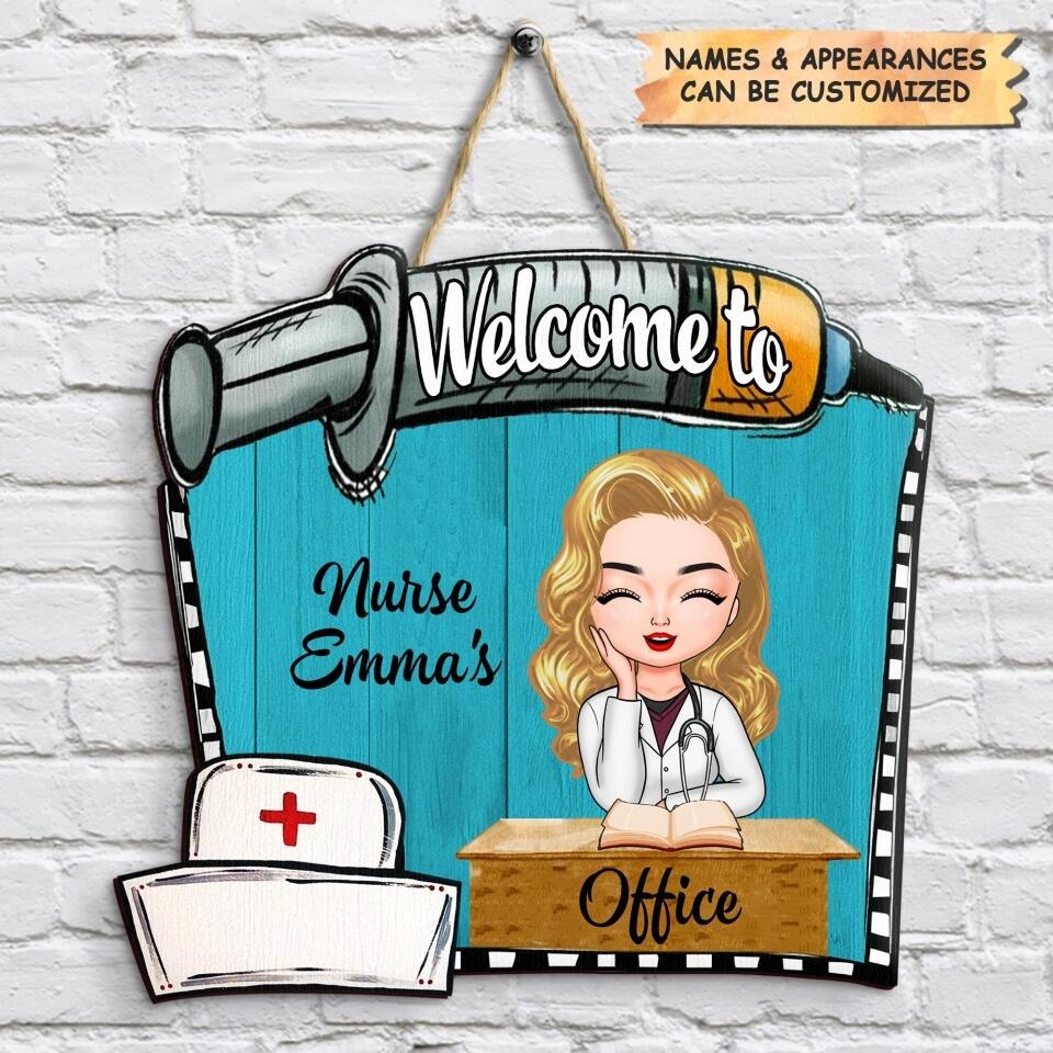 Personalized Door Sign - Gift For Nurse - Welcome To My Office