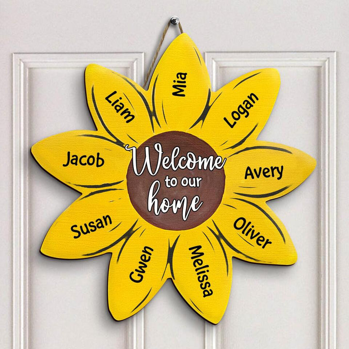 Personalized Door Sign - Gift For Family Member - Welcome To Our Home