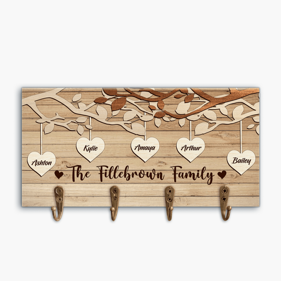 Personalized Key Holder - Gift For Family - Family Tree