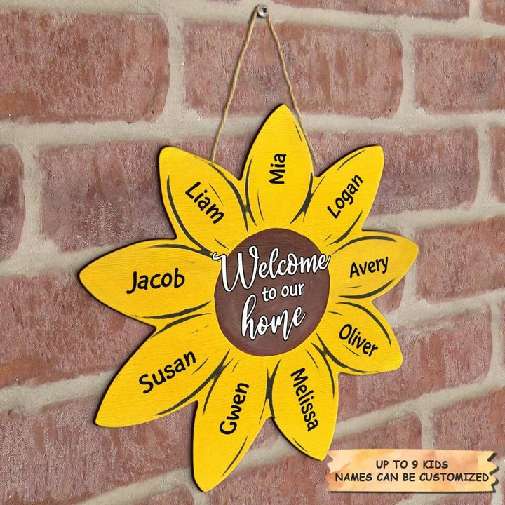 Personalized Door Sign - Gift For Family Member - Welcome To Our Home