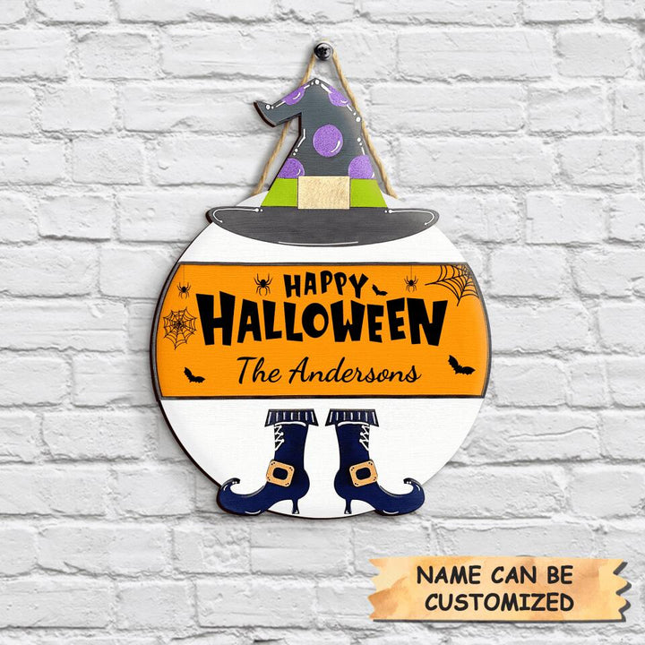 Personalized Door Sign - Gift For Family - Happy Halloween