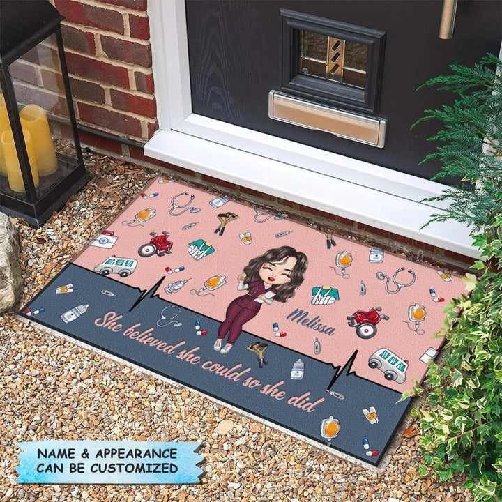 Personalized Doormat - Gift For Nurse - It's A Beautiful Day To Save Lives
