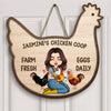 Personalized Door Sign - Gift For Farmer - Farm Fresh Eggs Daily