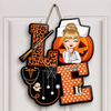 Personalized Door Sign - Gift For Nurse - Love Nurse Halloween
