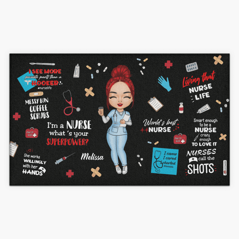 Personalized Doormat - Gift For Nurse - World's Best Nurse
