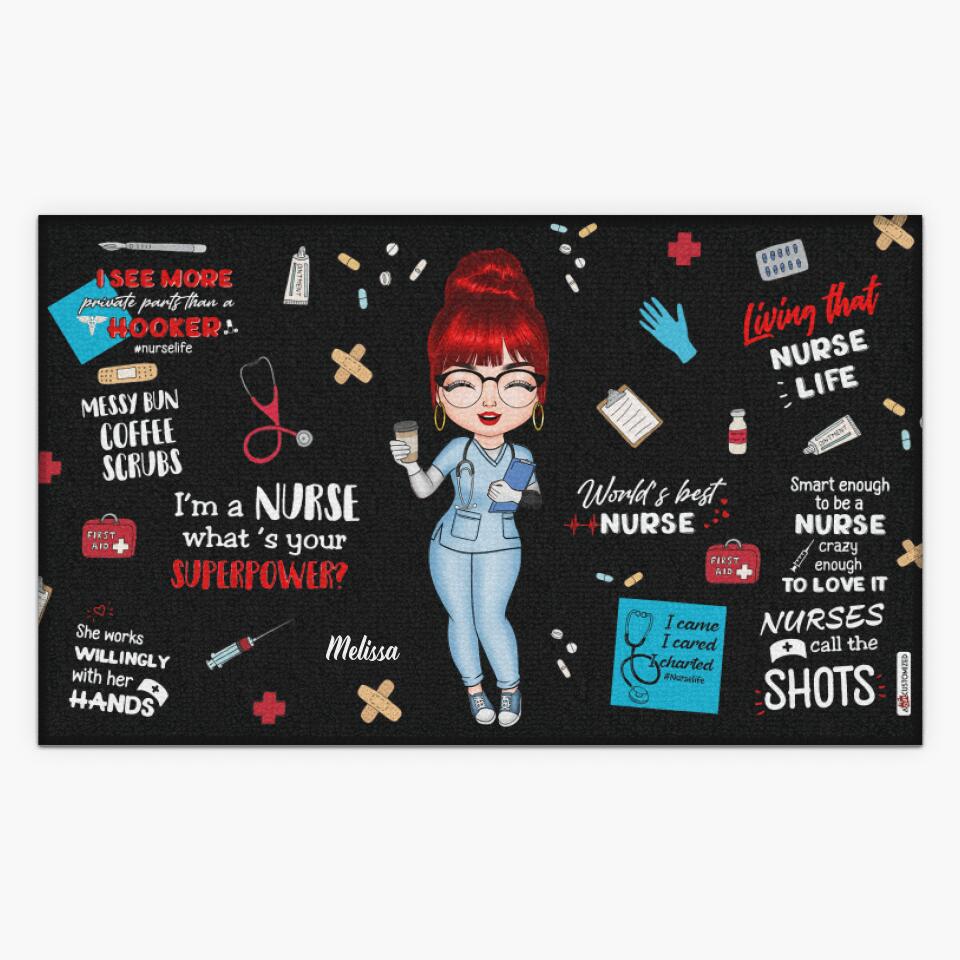 Personalized Doormat - Gift For Nurse - World's Best Nurse