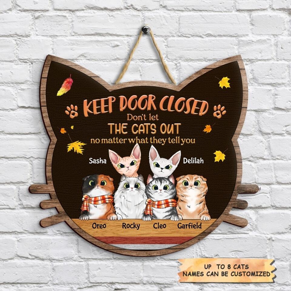 Personalized Door Sign - Gift For Cat Lover - Welcome To Our Home