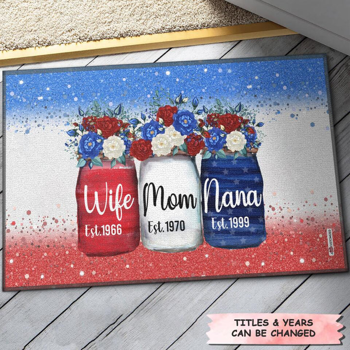 Personalized Doormat - Gift For Family Member - Wife Mom Nana