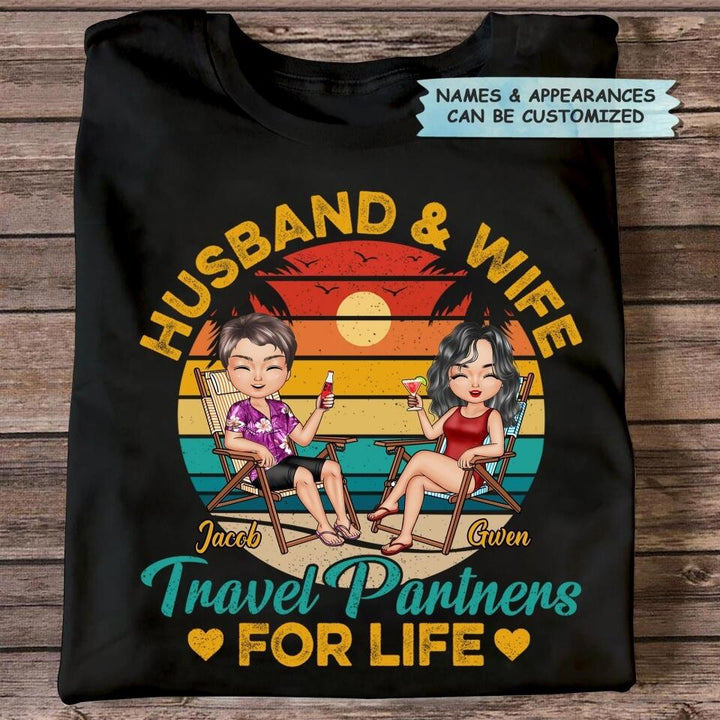 Personalized T-shirt - Gift For Couple - Travel Partners For Life