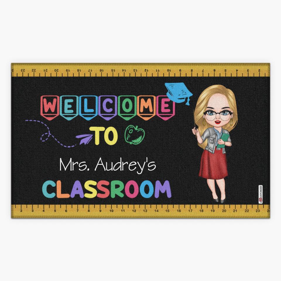 Personalized Doormat - Gift For Teacher - Welcome To The Class