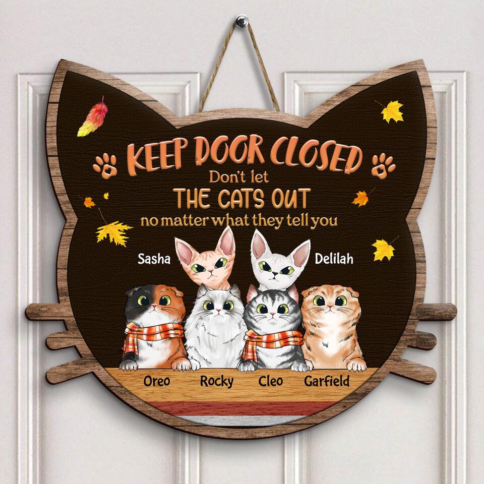 Personalized Door Sign - Gift For Cat Lover - Welcome To Our Home