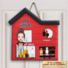 Personalized Door Sign - Gift For Chicken Lover - Crazy Chicken