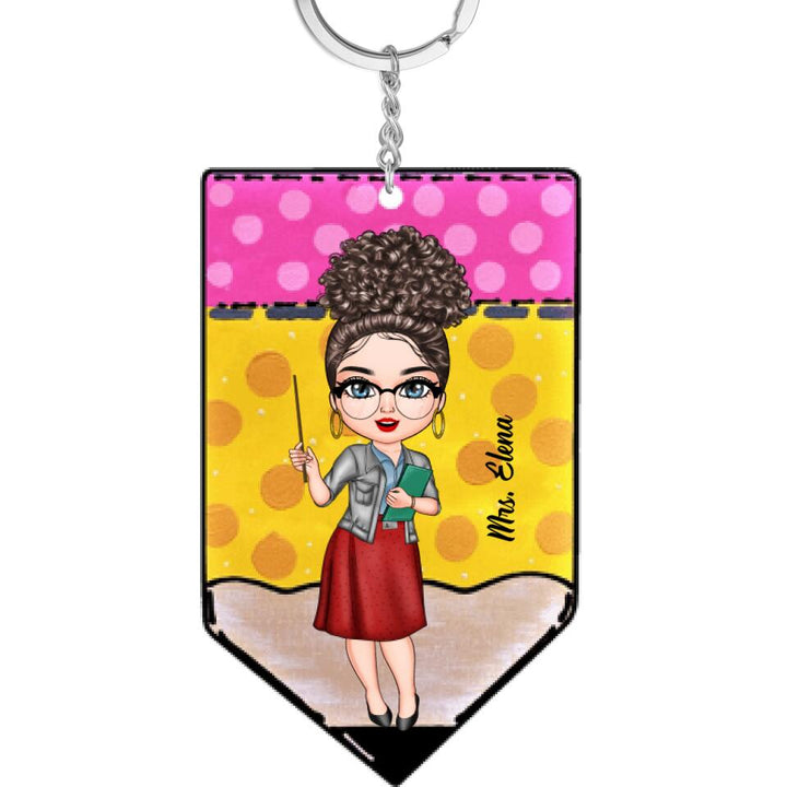 Personalized Keychain - Gift For Teacher - Love My Job
