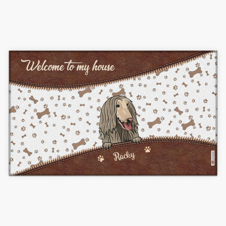 Personalized Doormat - Gift For Dog Lover - Welcome To Our House